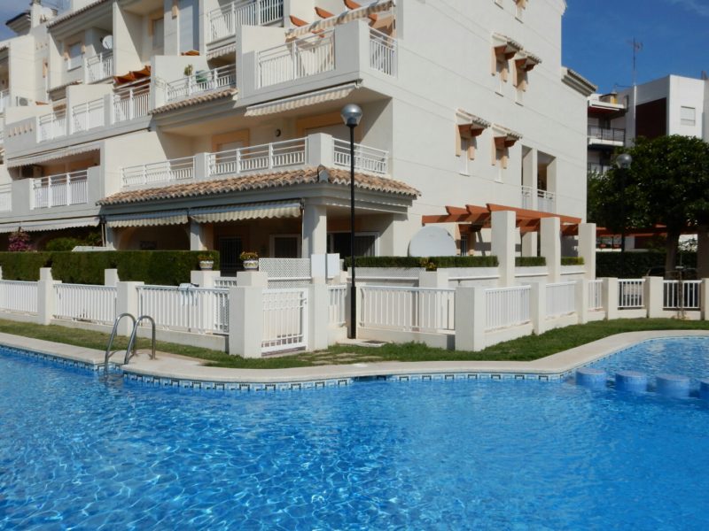 Las Dunas apartment sunshine and blue swimming pool Javea Spain