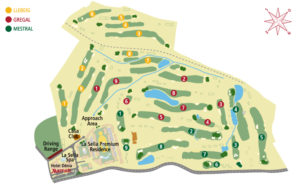 Golf course map plan numbers and symbols